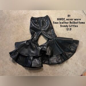 Faux Leather Bellbottoms